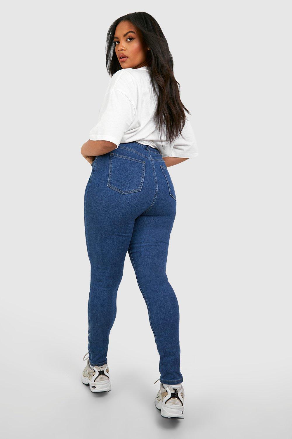 High waisted button store fly skinny jeans